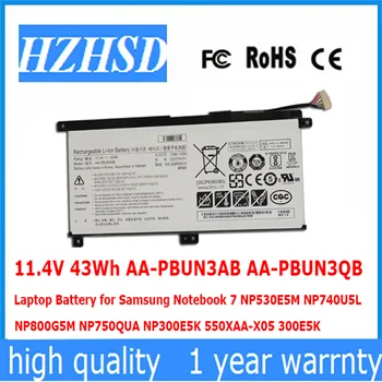 11,4 V 43Wh AA-PBUN3AB AA-PBUN3QB Батерия за лаптоп Samsung Notebook 7 NP530E5M NP740U5L NP800G5M NP750QUA NP300E5K 550XAA-X05