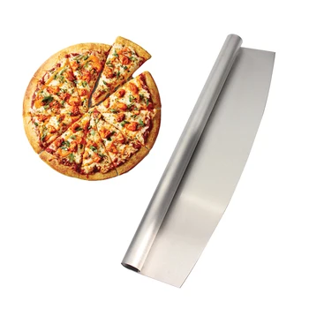 14-инчов нож за рязане на пица с остър коромыслом. Храни от неръждаема стомана 18/8 (304). Най-добрият начин, нарязани на пица и още много други
