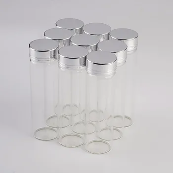 20 бр 30x103 мм Прозрачни Стъклени Бутилки Със Сребърен Капак на Винт DIY 50 мл Празни Стъклени Буркани Със Звездите Желания