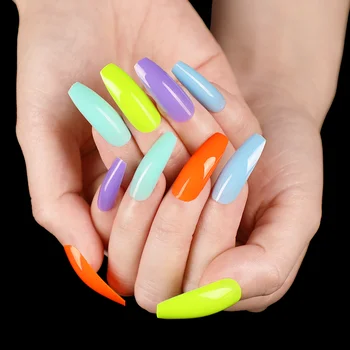 24шт * 5 нови модерни и популярни конфетных цветове-дълги балетные режийни ноктите