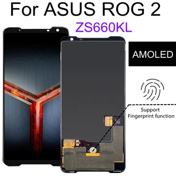 6,59 AMOLED За ASUS ROG Phone 2 Phone2 phoneⅱ ZS660KL LCD дисплей с сензорен екран Дигитайзер възли За ROG2 LCD