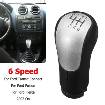 6 Бързо Дръжка за превключване на предавките От Изкуствена Кожа Дръжка на скоростния, Дръжка За Ford/Fiesta/Fusion/Transit Connect от 2002 + 2S6R7217AC