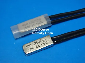 KSD9700 5A250V 110 градуса C N. O. нормално отворен температурен превключвател, термостат Термозащита