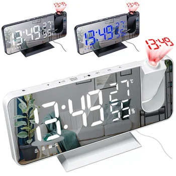 LED Digital alarm clock Електронни Часовници Smart Mute осветлението на Дисплея на Температурата и Календар, Функция за Повторение на Алармата Goo