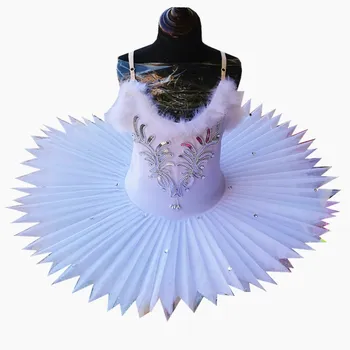 Nuevo Profesional de Danza Ballet para niño vestido de bailarina figura Ejecución de patinaje vestido tutús adulto Swan Lake