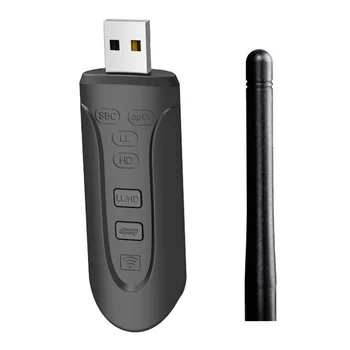 USB Bluetooth Dongle Адаптер БТ 5,3 Безжичен Аудио Компютърен AUX Адаптер 3,5 РКС aptX HD Адаптивен Говорител Предавател