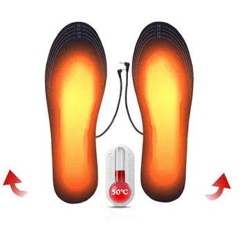 USB Стелки С Топъл Зимни Електрически Стелки За Краката е по-топла Термообувь Чорапи С Топъл Миещи Топли Топлинни Стелки Унисекс