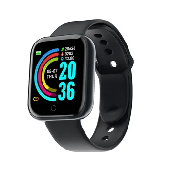 Y68 За Жени Интелигентни Цифрови Часовници с Bluetooth Устройства За Измерване на Кръвното Налягане Фитнес Тракер Сърдечната Честота Монитори Спорт D20 Smartwatch Apple IO