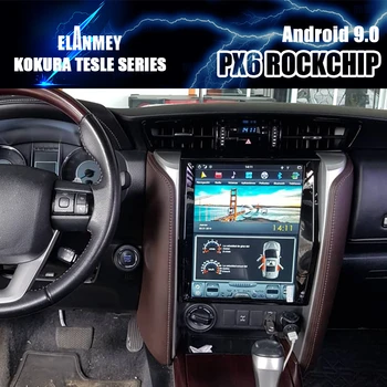 Автомобилен Bluetooth Екран на Android 9 GPS Навигация Мултимедиен Плеър За Toyota Fortuner Hilux 2016 12,1 Инча Tesla Carplay Главното Устройство