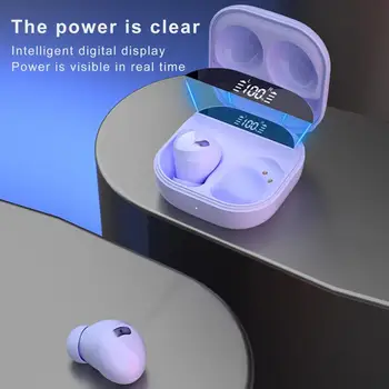 Безжични Слушалки Чудесен LED Дигитален Дисплей Съраунд Ефект Безжични Слушалки с Безжична Слушалка