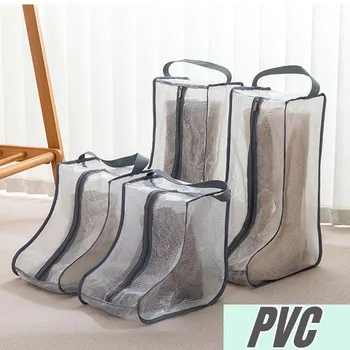 Голям Голям Чанта За Съхранение На Обувки, Прозрачна Пылезащитная Защитна Чанта За Пътуване, Преносими Обувки, Джоб За Домашно Компактно Съхранение