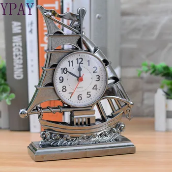 Европейски стил ретро пръски боя ветроходство alarm clock часовници на едро подаръци компанията Amazon източник
