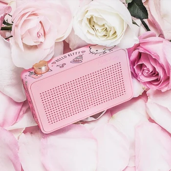 Ейми Кити Розово Сладко Безжична Bluetooth високоговорител Женствен Ретро карикатура стерео преносима Музикална ковчег плейър MR04 Подарък за момичета