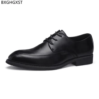 Елегантни Бизнес Обувки Мъжки Oxfords Мъжки Модел Обувки Кожени Черни Офис Обувки за Мъже 2022 Sapato Masculino Zapatos De Hombre