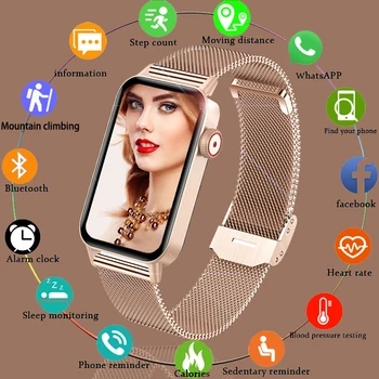 За Xiaomi Huawei Телефон IP68 Водоустойчив Умни Часовници За Жени Красива Гривна Монитор на Сърдечната Честота на Мониторинг Сън Smartwatch Дами