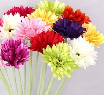 Изкуствени Цветя Горещи продажба в цялата мрежа на цветя гербер копринени цветя