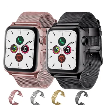 Каишка от неръждаема стомана за apple watch с магнитна линия 7 6 5 4 3 2 SE pulseira correa apple watch 44 мм 38 мм 40 мм и каишка iwatch 42 мм