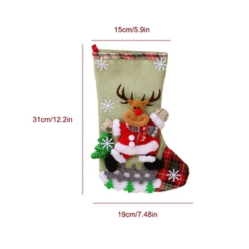 Коледен Отглеждане На Сладък Бельо Камина Подаръци Чанта За Съхранение На Шоколадови Бонбони Чорап Бар Клуб, Магазин За Кафе Декорация За Окачване Type1