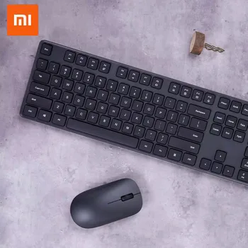 Комплект безжична клавиатура и мишка Xiaomi Безжична Офис Безжично Предаване на Многофункционален Етикет Прост Тънък с Логото на Mi