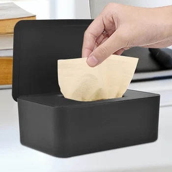 Кутия За Съхранение на Салфетки, Фланец за многократна употреба Контейнер за Салфетки с Капаци Множество Тъканно Маска Калъф За Съхранение на Скоростната Прахозащитен Кърпички, Кърпички