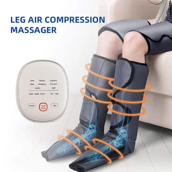 Масажор за компресиране на въздуха за краката за главата, краката и долната част на краката, Апарат за Облекчаване на Болки в Мускулите с помощта на Ръчен Контролер
