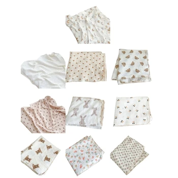 Муслиновые одеяла за свободни дете-Одеяло, Дишаща материя за оригване на бебето, Детско одеало за спане с шарени Cartoo, Детско одеяло муслиновое