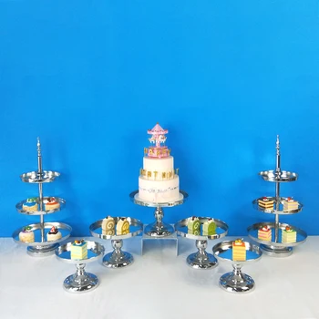 нов FFriday 3-7 бр Златен Рожден Ден, Сватба Crystal Кръгъл Метален Набор от Огледало, Поставка За Десерт Торта