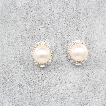 Нови обеци-карамфил 2016 г., модни обеци с имитация на перли, прости и леки