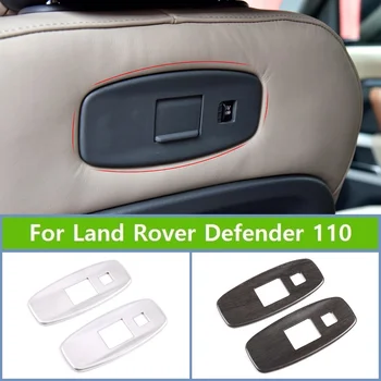 НОВОСТ!!! ABS Хром/Дубовое Дърво на Облегалката на столчето за кола, USB Порт Панел Рамка Покритие За Land Rover Defender 110 2020 Автомобилни Аксесоари