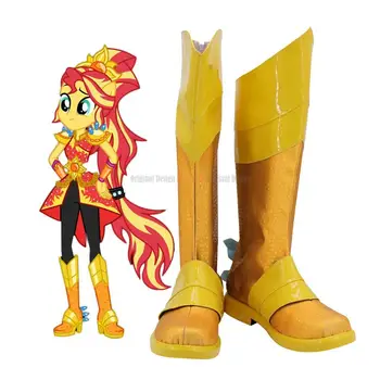 Обувки за cosplay Sunset Shimmer Жълти Обувки по поръчка на Всякакъв Размер за Деца и Възрастни