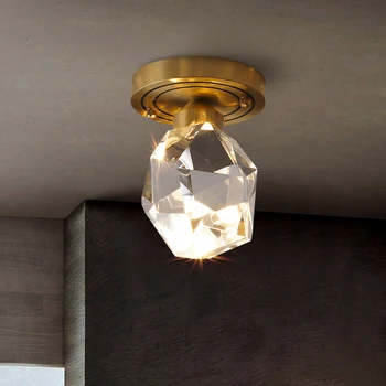 Постмодернистский LED монтиран на стената Лампа Разкошен Златен Диамант Призматичен Стенен монтаж Стенни лампи, Лампа, за Кухнята, Банята, Хола, Спалнята Стълби